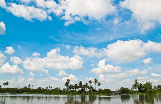 clear sky on river