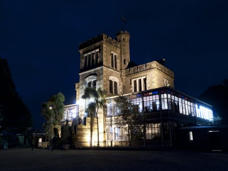 Night time at Larnach castle, New Zealand