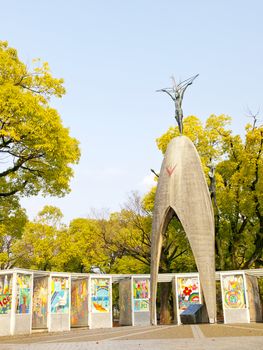 Children's Peace Monument in Peace memorial park, Hiroshima, Japan