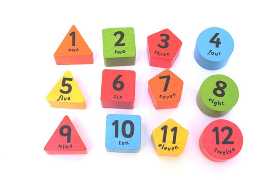 color shaped numbers from one to ten