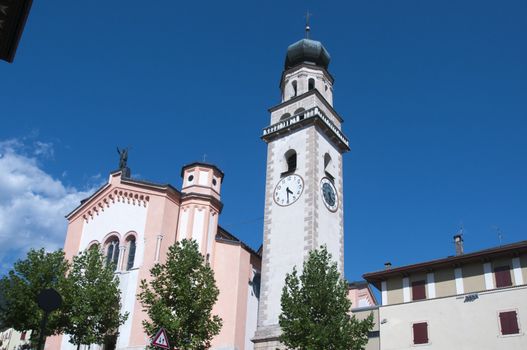 church in levico terme north Italy trentino area