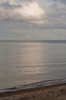 Calm baltic sea in cloudy day