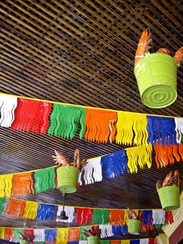 Mexican decoration for lobster outdoor cafe