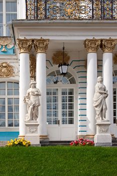 Fragment of  facade of  Catherine Palace, Russia.