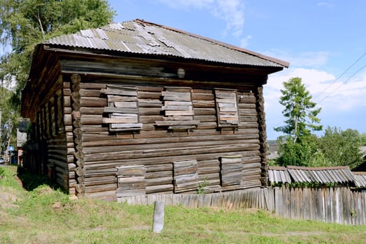Ancient russian wood house. Taken on July 2012 in Russian village Myshkin.