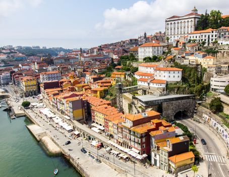 A view of Ancient city Porto, red roofs