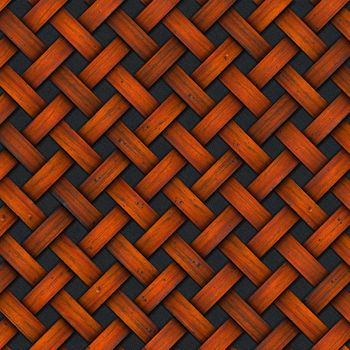 Wooden crisscross diagonal template on a black background

