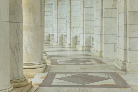 Pillars in a Hallway