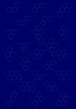 Abstract background with structural chemical formulas of benzene rings