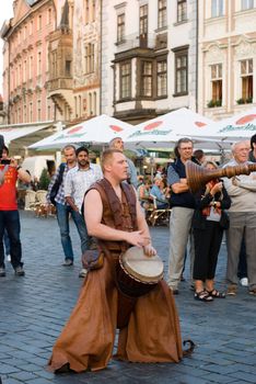 Street artists in Prague