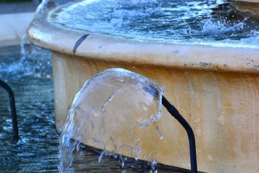detail of a gusher at a fountain in the park