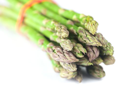 a bunch of asparagus isolated on white