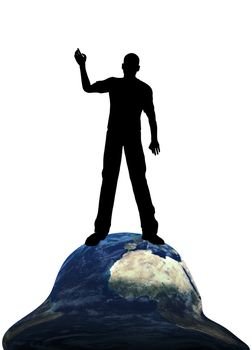 Concept image showing how man has damaged the Earth.