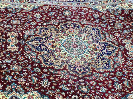 colorful Persian carpet from Isfahan, Iran