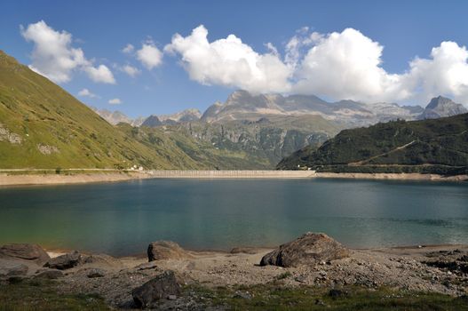 The hydroelectric basin of Morasco, Formazza, Italy