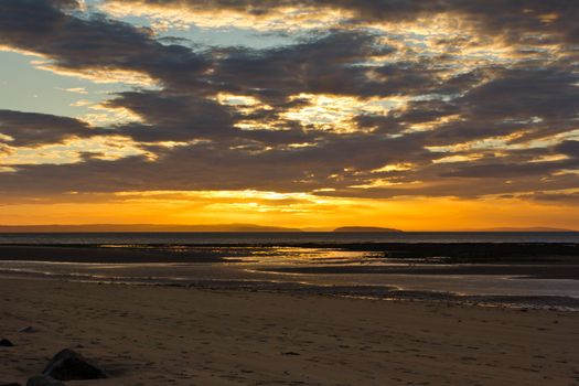 Sunset over the island of Anglesey Wales