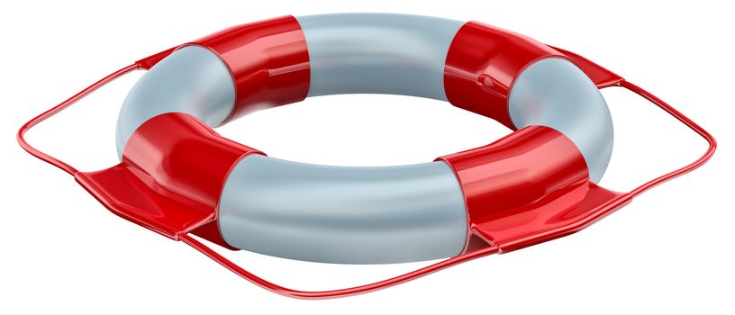 a large lifebuoy as life saving equipment for aid a person fallen overboard