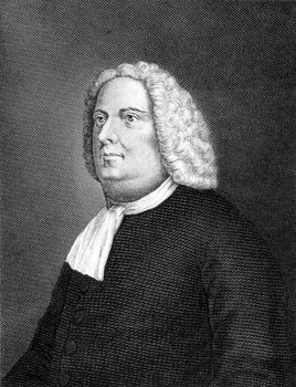 William Penn (1644-1718) on engraving from 1859.  English real estate entrepreneur, philosopher and founder of the Province of Pennsylvania. Engraved by Kuhner and published in Meyers Konversations-Lexikon, Germany,1859.