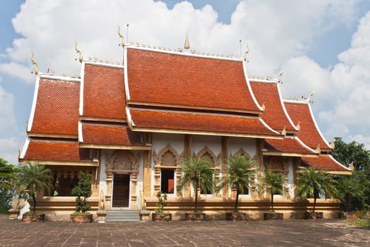 Wat Phra church clothes, Sang District, Lamphun, Thailand.