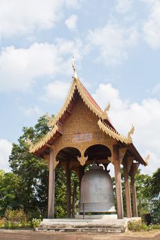 Giant bell tower. Wat Phra towel, Bang Pa Sang, Lamphun Thailand.