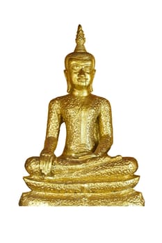 Golden Buddha on a white background. Thailand