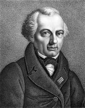 Ignaz Heinrich von Wessenberg (1774-1860) on engraving from 1859. German writer and scholar. Engraved by unknown artist and published in Meyers Konversations-Lexikon, Germany,1859.