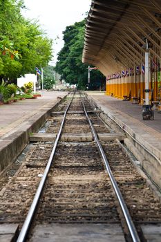 Railway station in Lampang, Thailand.