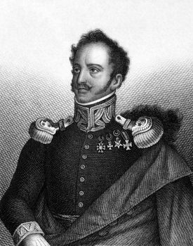 Jan Nepomucen Uminski (1778-1851) on engraving from 1859. Polish general. Engraved by unknown artist and published in Meyers Konversations-Lexikon, Germany,1859.