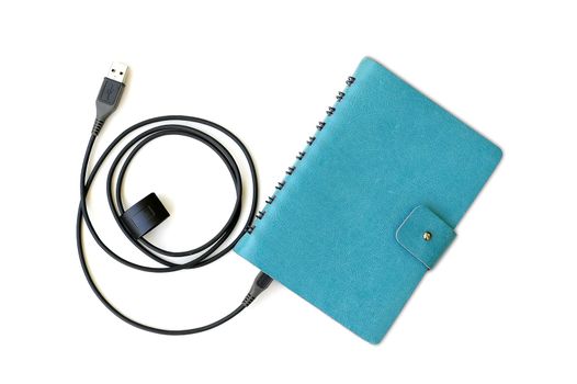 notebook with usb cable