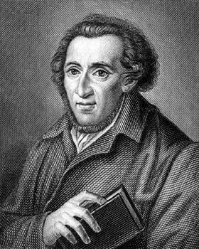 Moses Mendelssohn (1729-1786) on engraving from 1859. German Jewish philosopher. Engraved by unknown artist and published in Meyers Konversations-Lexikon, Germany,1859.