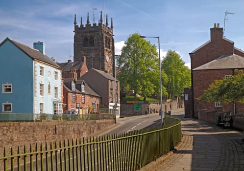 St Edwards church was built at the highest location in the centre of the town of Leek in Staffordshire, England.