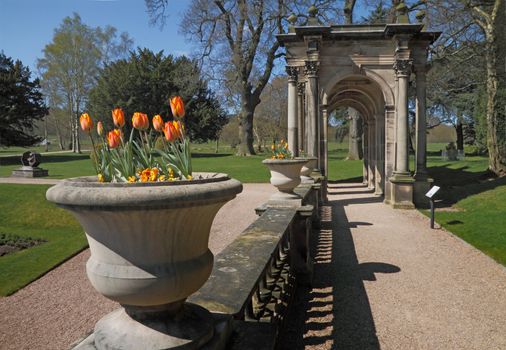 Part of the Italian Gardens at Trentham, originally designed for the Duke of Sutherland, by Sir Charles Barry in the 19th century.
