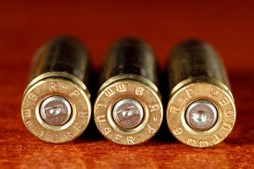 Set of bullets of hand gun