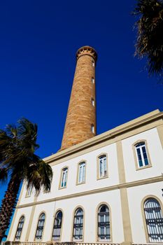 Wonderful lighthouse known as  lighthouse of Chipiona at the province of Cádiz