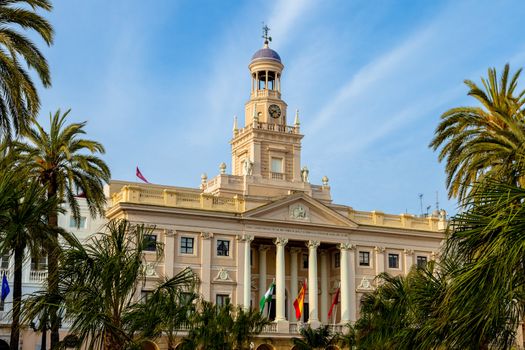 Old city hall of the city of Cadiz, Spain