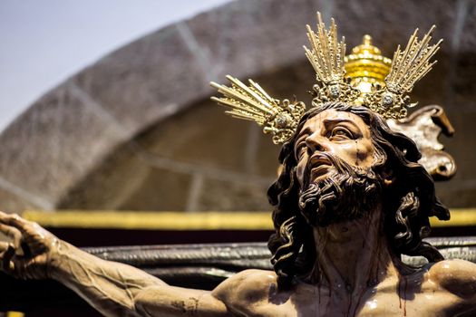 Christ of the forgiveness in the parish church of Santa Cruz, Cadiz, Spain