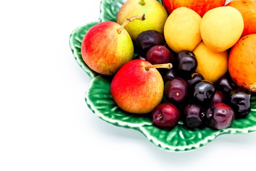 Variety of fresh fruit on a plate