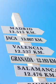 Group of addresses in a directional sign