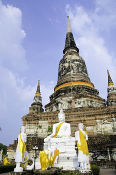 Old Temple Wat Yai Chai Mongkhon of Ayuthaya Province Thailand 