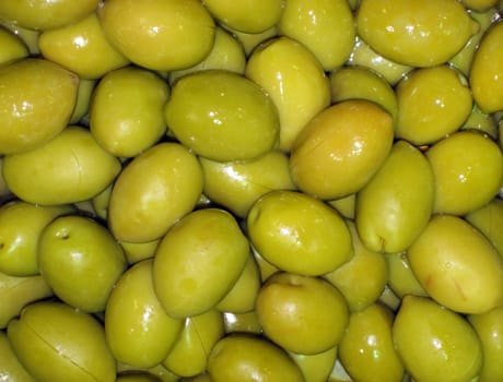 Agricultural background, a pickled green olives