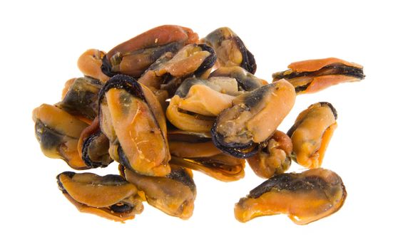 dried oysters. chinese style sun dried oysters on background