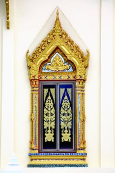 Thai style of pattern on door