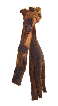 ginseng. Dried Ginseng On Background
