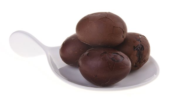 Tea egg. Chinese Tea egg on white background