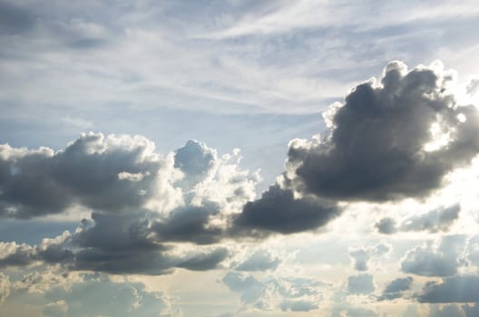 rain clouds in sky , cloudscape