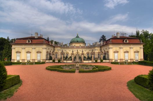 Buchlovice castle was built in style of Italian baroque at 1707,  probably by architect Domenico Martinelli. Buchlovice castle is situated about 10 km to the west of Uherske Hradiste in south-east Moravia, Czech Republic.
Its history is closely connected with nearby Buchlov Castle which grew more and more uncomfortable in the late 17th century, In 1800 it became property of the Berchtolds, and since 1945 the state castle is open to public.