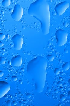 Water raindrops on the window after rain for background