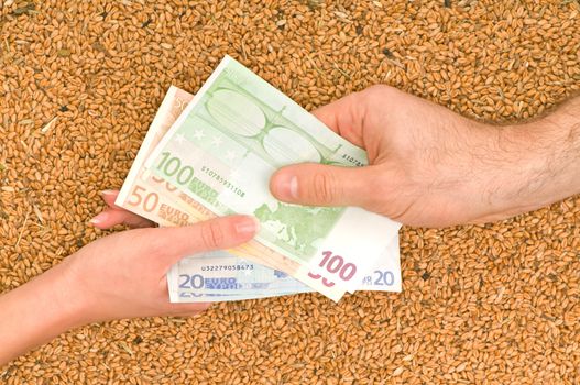 deal between businessman and businesswoman