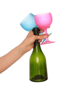 colored wine glasses for cocktails for party