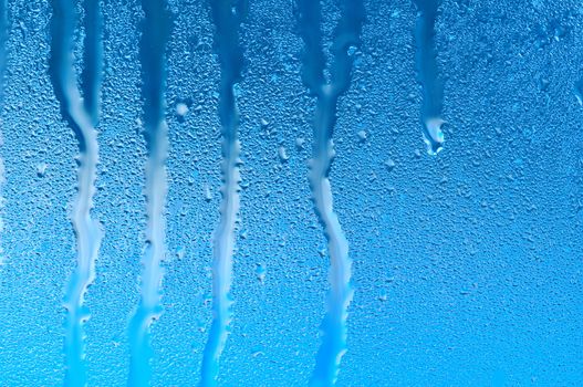 Water raindrops on the window after rain for background